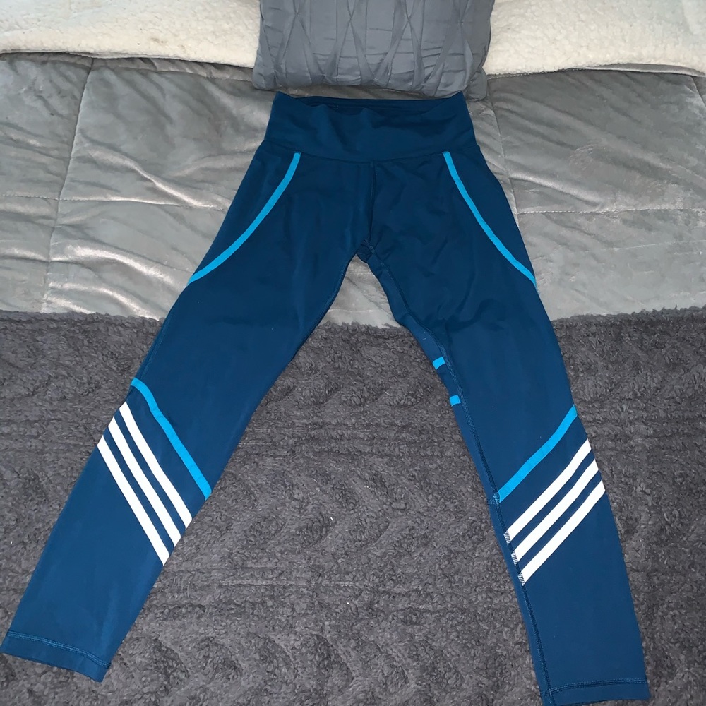 Adidas High Rise 3-Stripes Fitness Leggings